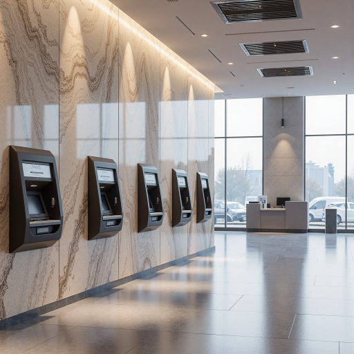 金融行业客户案例，银行大厅，客户服务，现代金融环境